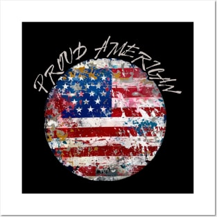 Proud American, graffiti style, american flag Posters and Art